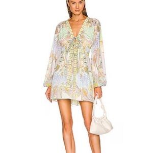 Chic Multicolor Paisley Long Sleeve Dress